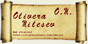 Olivera Milešev vizit kartica
